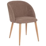 Fauteuil Celeste velours côtelé gris taupe - Atmosphera créateur d'intérieur