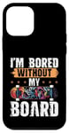 Coque pour iPhone 12 mini Skateboard Bored Without My Board Skater