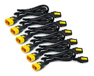 APC BY SCHNEIDER ELECTRIC Kit de câbles d'alimentation - AP8704S-WW - Cordons d'alimentation (6 unités, verrouillage, C13 à C14, 1,2 m)