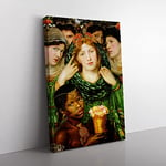 Big Box Art The Beloved by Dante Gabriel Rossetti Canvas Wall Art Print Ready to Hang Picture, 76 x 50 cm (30 x 20 Inch), Red, Green, Cream