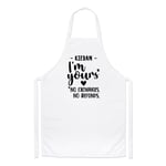 Personalised I'm Yours No Exchanges Refunds Chefs Apron Love Wife Cooking