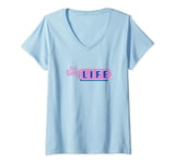 The Game of Life Vintage Pink & Blue Game Board Logo V-Neck T-Shirt