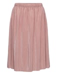 Mango Pleated Lurex Skirt Rosa