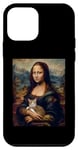 Coque pour iPhone 12 mini Cadeaux pour amateurs d'art, Leonardo Da Vinci Mona Lisa avec chat