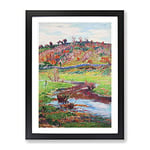 Henry Moret Lands Cape At Point Evan Classic Painting Framed Wall Art Print, Ready to Hang Picture for Living Room Bedroom Home Office Décor, Black A2 (64 x 46 cm)