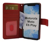 New Standcase Wallet Motorola Moto E6 Play (Röd)