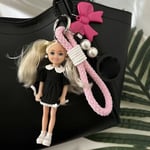 Cute Doll Pendant DIY Change Clothes Car Key Ring for Barbie Doll