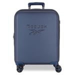 Reebok Franklin Valise de Cabine Bleue 40 x 55 x 20 cm Rigide ABS Fermeture TSA 37L 2,78 kg 4 Roues Doubles Bagage Main by Joumma Bags, Bleu, Valise Cabine