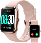 Montre Connectée Femme Smartwatch Avec Appel Montre Sport Podometre Cardiofrequencemetre Etanche Ip68 Notification 100 Modes Sport Cycle Menstruel Controle De Musique Pour Android Ios Rose