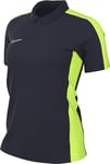 Nike Short-Sleeve Polo W NK DF Acd23 Polo SS, Obsidian/Volt/White, DR1348-452, S