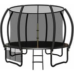 Devoko - Trampoline Sport saut à l'élastique ceinture de sécurité filet de rangement extérieur jardin taille 366cm trampoline noir