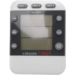 Minuterie NuméRique 100 Heures Triple Compte à Rebours / Horloge Minuterie Minuterie de Cuisson de Cuisine avec éCran lcd