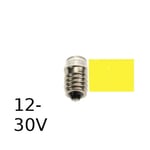 Gul LED signallampa T14x30 16lm E14 0,2W 12-30V