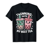 Twinning With My Bestie Bubble Tea Cute Kawaii For Girl Boys T-Shirt