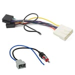 Sound Way Autoradio Adaptateur Câble Connecteur Faisceau ISO, Adaptateur Antenne Compatible avec Nissan, Renault, Opel