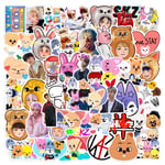 50 st Cartoon Cute Korea Kpop Stray Kids Stickers Pack Laptop Dagbok Gitarr Anteckningsbok Junk Journal Scrapbook Sticker 50Pcs