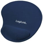 LogiLink Mouse Pad with Gel Wrist Rest - Blue Blue Single