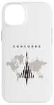 Coque pour iPhone 14 Plus Spirit Of Concorde Avion volant au-dessus de la carte du monde