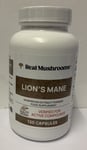 Real Mushrooms Lion's Mane 120 Capsules - Organic Lions Mane Mushroom Extract.