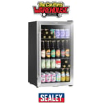 Sealey DH31 Baridi Wine, Beer & Drinks Fridge 85L Capacity - Stainless S