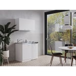 Cuisine Mini-cuisine Single Kitchenette Blanc Levin 100 cm Respekta