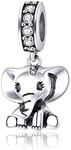 GLYIG Charmes d'éléphants Mignons Fit Bracelet Bracelet - 925 Sterling Silver Bead Charms Fit Pandora Charms Bracelets