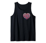 Cute Heart with Flowers and Hearts for Valentine's Day Tank Top