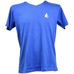 T-shirt Ted Lapidus  TAYEB Col V Bleu