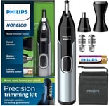 Philips Norelco Nose Trimmer 5000, for Nose, Ears, Eyebrows, Black and Silver, N