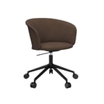 HEM - Kendo Swivel Chair 5-star Castors - Rosewood/Black - Rosewood - Brun - Kontorsstolar - Metall/Trä/Skum/Plast/Ull