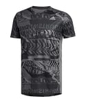 Adidas Own The Run Tee T-Shirt - Grey Four F17/Black, Large