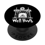 Well Hung Funny Adult Joke Stockings By Fireplace Christmas PopSockets Adhesive PopGrip