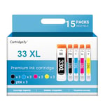 Cartridgeify 33 XL Compatible with Epson 33 33XL Ink Cartridges Multipack, for Expression Premium XP-900 XP-540 XP-640 XP-530 XP-635 XP-645 XP-830 XP-630 XP-7100