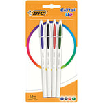 Bic Stylo à bille Cristal Up, 1,2mm, medium, Lot de 4