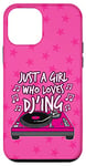 Coque pour iPhone 12 mini Just A Girl Who Loves DJ'ing, DJ féminin, festival d'été