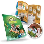 Bioviva - Pack album autocollants - Les animaux du Monde - 1 album de 40 pages avec des jeux, des activités et des cartes Défis Nature à compléter - Dès 7 ans - Fabriqué en France - 702010