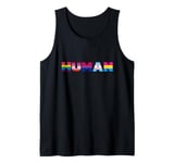 Vintage HUMAN Flag LGBT Gay Pride Month Transgender design Tank Top