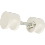 HEWI Poignée de porte ronde Ø 55 mm sur rosace spéciale VK 8,5 – Poignée de porte avec poignée encastrée, polyamide blanc pur – 1 paire