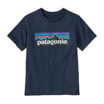 Patagonia Kids P-6 Logo T-Shirt New Navy M (10år)