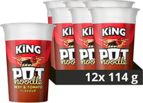 Pot Noodle King Pot Noodle Instant Vegetarian Snack Quick-To-Make Noodles , Beef