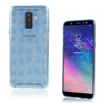 Samsung Galaxy A6 Plus (2018) 3D Timantti Kuviollinen Ohut Muovinen Takasuoja Kuori - Sininen Tummansininen