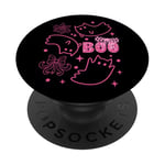 Halloween mignon coquette rose nœud chat fantôme équipage Fabulous Boo PopSockets PopGrip Interchangeable