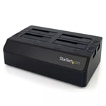 StarTech.com USB 3.0 to 4-Bay SATA 6Gbps Hard Drive Docking Station w/ UASP &amp; Dual Fans - 2.5/3.5in SSD / HDD Dock