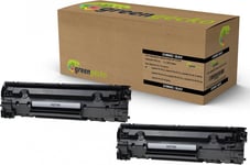 Lot de 2 toners de rechange pour HP CF279A | pour Hewlett-Packard LaserJet Pro M12a, LaserJet Pro M12w, HP LaserJet Pro MFP M26a, LaserJet Pro MFP M26nw | Cartouche noire, dernière puce