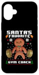 iPhone 16 Plus Santas Favorite Gym Coach Gingerbread Man Workout Christmas Case