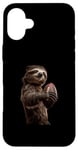 Coque pour iPhone 16 Plus Ballon de football américain paresseux