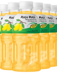 6 st Mogu Mogu Nata De Coco Mango - Mangojuice med Kokosgelebitar 320 ml - Hel Låda (Thailand)