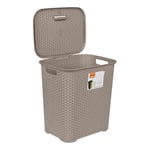 Drop All SMALL Plastic Laundry Basket W/ Lid Washing Clothes Storage Hamper Bin