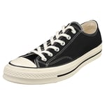 Converse Chuck 70 Ox Unisex Casual Trainers in Black Egret - 5.5 UK