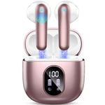 Wireless Earbuds, Bluetooth 5.3 Headphones 2024 Wireless Headphones in Ear with ENC Mic, Bluetooth Earphones Noise Cancelling Ear buds with 50H Hifi Stereo, IP7 Waterproof Headset, USB-C, LED Display